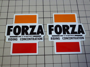 FORZA STAFF RIDING CONCENTRATION ステッカー 2枚(51×56mm) フォルツァ レーシングスーツ ツナギ