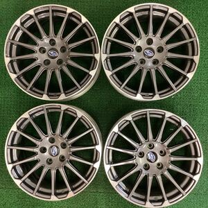 【435】スバル レヴォーグSTIスポーツ純正アルミホイール 18X7.5+55 114.3-5H中古品４本