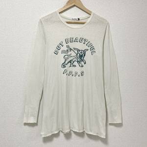 UNDERCOVER BUT BEAUTIFUL PPPS カレッジ 長袖 Tシャツ カットソー ホワイト Sサイズ アンダーカバー ロンT Tee archive 4050395