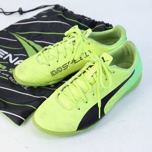 PUMA プーマ 26cm EVO SPEED 17.5IT フットサルシューズ イエロー×グリーン★982v07