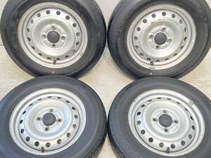 中古タイヤ サマータイヤ ホイールセット 4本セット 145/80R13 ダイハツ純正 13x4.0 100-4穴 ブリヂストン ネクストリー