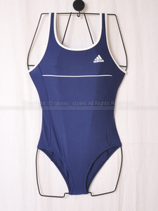 K1941-06■美品 adidas アディダス 女子スイミングスポーツ水着 紺 150