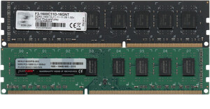 【DDR3 8GBx2枚 合計16GB デスクPC用】＜動作確認済＞G.Skill / Panram DDR3-1600 (PC3-12800U)【中古】H190