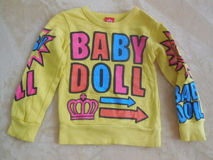 ↑USED↑BABY DOLL↑イエロー↑トレーナー↑サイズ１００↑