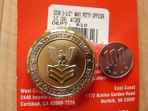 ☆US NAVY PETTY OFFICER 1st CLASS COIN: チャレンジコイン メダル:送料込