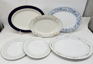 21●a152☆中古品　洋食器　ノリタケ　楕円大皿4枚　大皿2枚　オーバルプレート　ARCADIA・PAULAなど　Noritake　現状渡し▲