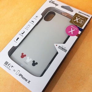 ★外箱痛みアリ★訳あり価格★ DN485GY iPhone XS／iPhone X 共通 ディズニー グレー イーフィット スマホケース