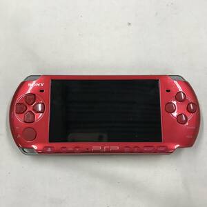 gy634 送料無料！画面ヤケ・電池パック欠品 動作品 SONY PSP PSP3000 レッド プレイステーション・ポータブル 本体のみ