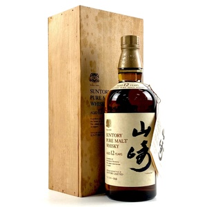 【東京都内限定お届け】 サントリー SUNTORY 山崎 12年 ピュアモルト 向獅子 760ml 国産ウイスキー 【古酒】