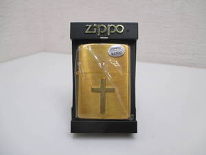 喫煙グッズ祭 ZIPPO ジッポー オイルライター 十字架 2GSM-R0 未使用品 ゴールドカラー