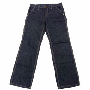 VINTAGE●carhartt カーハート 90S デニム ペインター パンツ ワーク ミリタリー 04884 インディゴ 色濃い ロング 28 メンズ 1円スタート