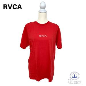 ☆新品☆ RVCA ルーカ トップス ロゴ Tシャツ AJ043-241 半袖 シンプル レディース レッド S u-33 送料無料