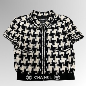 【売り切り】1円スタート CHANEL (シャネル) ヴィンテージ ココマーク ロゴ ショート丈 半袖 ジャケット