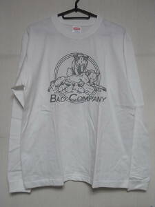 即決★新品長袖バンドＴシャツ★バッド・カンパニー★BAD COMPANY★ホワイトボディ×グレープリント★S/M/L/XLサイズ対応可能