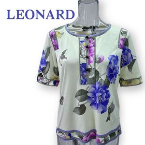 レオナール＊上品な トップス Ｔシャツ＊サイズＬ＊LEONARD