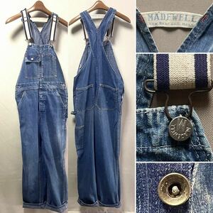 1960s MADE WELL Denim Overall Size 32