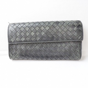 ボッテガヴェネタ BOTTEGA VENETA 長財布 150509 イントレチャート レザー 黒 財布