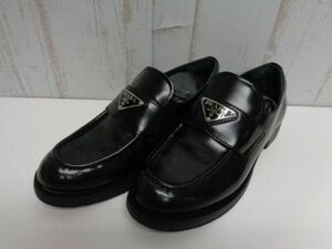 PRADA/プラダ　レディース　ローファー　ブラック/レザー　サイズ：35　展示品　M28