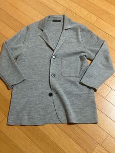 ユニクロ UNIQLO ニットジャケット グレー　サイズL 九分袖