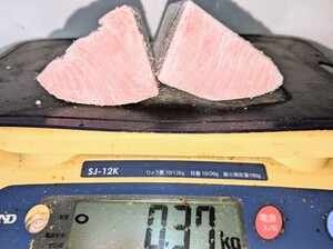 【即決】業務用養殖ミナミ鮪（オーストラリア産）大トロサク 370g★２サク入り