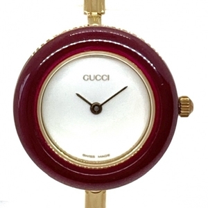 GUCCI(グッチ) 腕時計 ベゼルウォッチ 11/12.2L レディース 白