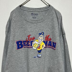 champion チャンピオン　ロングスリーブTシャツ　長袖Tシャツ　グッドデザインプリント　サイズＬ