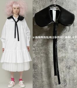 新品 2022SS COMME des GARCONS GIRL コムデギャルソン ガール☆パテント 付け襟/エナメル 付け衿 ブラック 定価14300円