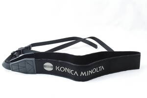 ☆未使用☆KONICA MINOLTA コニカ ミノルタ カメラ ストラップ 黒色(ブラック)×グレー ショルダー ネック アルファ α Camera Strap☆