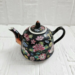 【美品】 ティーポット　中国景徳鎮　中国美術　急須　食器　陶器　花柄　コレクション