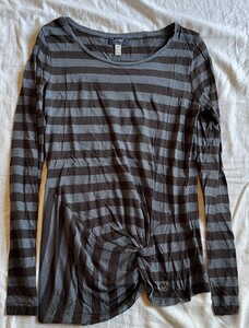 アルマーニ ジーンズ ARMANI JEANS Tシャツ カットソー 柄物　ボーダー　40