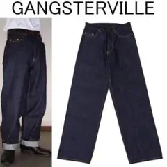 極美品 GANGSTERVILLE THUG ワイドデニムパンツ インディゴ L