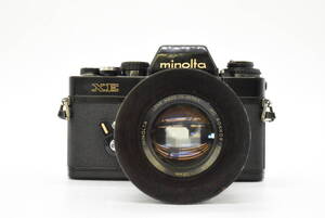 MINOLTA ミノルタ XE MC ROKKOR PF 58mm F1.4 一眼レフ フィルムカメラ ブラックボディ レンズフード付 //S162608