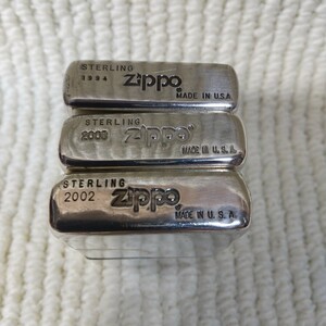  スターリングシルバー(純銀) Zippo ３点 限定品 中古品ジッポー オイルライタービンテージオイルライタービンテージ 