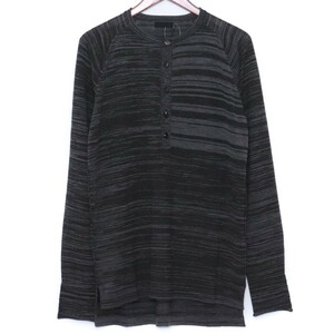 未使用 DEVOA Knit Henley-neck long sleeve サイズ2 メランジグレー KTS-NLWH デヴォア ヘンリーネック 長袖 ニット