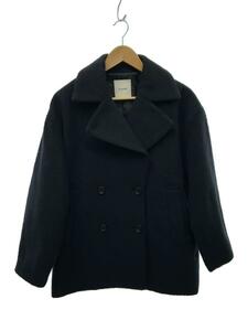 CLANE◆OVER LINE DOUBLE COAT/ピーコート/1/ウール/NVY/13101-0052