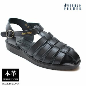 カメサンダル アーノルドパーマー AP 6611 ブラック ARNOLD PALMER 紳士靴 日本製 メンズ 本革 靴 オフィスサンダル Lサイズ
