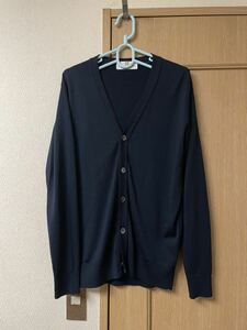 JOHN SMEDLEY × uniform experiment ハイゲージニット カーディガン ウール 1 ネイビー