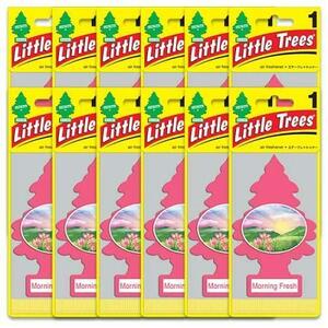 送料無料！Little Trees リトルツリー エアフレッシュナー 12枚セット「モーニングフレッシュ」消剤 イ臭 芳香ンテリア アメリカン雑貨 車