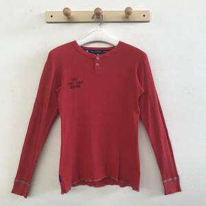 R.NEWBOLD アールニューボールド メンズ ヘンリーネック 長袖サーマルTシャツ ストレッチ入り 良品 size M