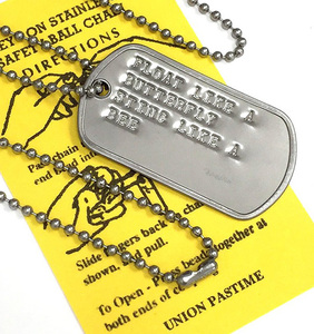 DP-004 名言格言 DOGTAG 蝶のように舞い 蜂のように刺す ドッグタグ USA 新品