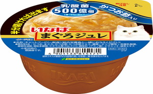 （まとめ買い）いなばペットフード まぐろジュレ 乳酸菌入り かつお節入り 65g 猫用フード 〔×24〕