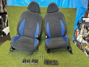 純正 日産 マーチ AK12 12SR 運転席 助手席 シート セット 中古品　黒 青 P K12 BK12 BNK12