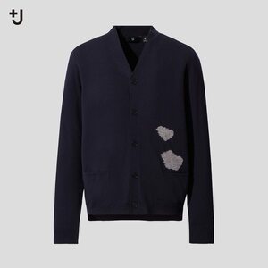 XL サイズ ネイビー 雲 ユニクロ ジルサンダー ＋J メリノ ブレンド Vネック カーディガン Uniqlo +J Jil Sander NAVY