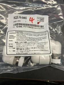 T-K-59　SMC　KQ2L16-04NS　4個　未使用