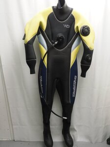 WorldDive ワールドダイブ ドライスーツ レディース 156cm/44kg/ブーツ24cm 平置き:胸囲44腹囲35尻囲46(cm) [3F-62655]