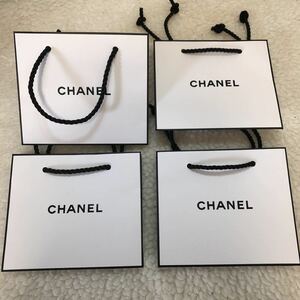 新品 未使用 非売品 阪急百貨店購入 4枚セット CHANEL シャネル 紙袋 ショッパー ギフト 小サイズ ショップ袋