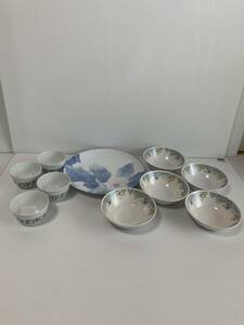 Ｂ618　Noritake/ノリタケ/乃りたけ　花柄大皿ディナープレート1点＆PROGRESSION スープ皿　中鉢5点＆Royal Blue 小鉢　ミニボウル4点