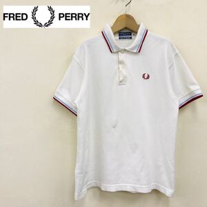 R2535-R-N◆FRED PERRY フレッドペリー 半袖ポロシャツ◆サイズ12 メンズ レディース ジュニア トップス 綿100% コットン ホワイト