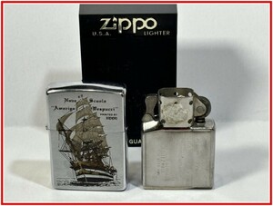 96【ZIPPO★ジッポー】【帆船 AMERIGOVespucci nave scuola/】コレクション品 着火未確認　当時もの