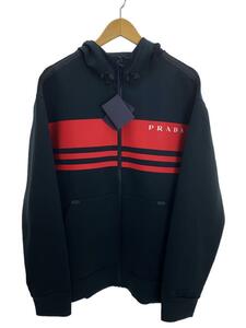 PRADA◆21AW/テクニカルファブリックジップアップパーカー/S/ポリエステル/ブラック/SJC590